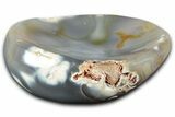 Polished Orca Agate Dish - Madagascar #339433-1